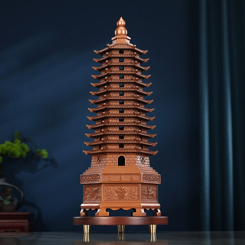 紫铜《文昌塔》摆件九层13层文峰塔书房摆设金榜题名送孩子礼品 - 图3
