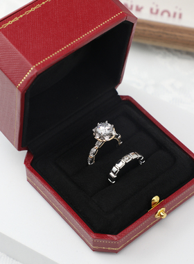 两克拉玫瑰金手捧花活口对戒