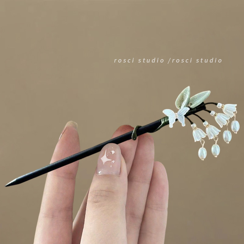 铃兰花朵流苏发簪子古风女高级感新中式步摇旗袍配饰2026新款头饰,淘宝优惠券,粉丝福利购,淘宝优惠卷