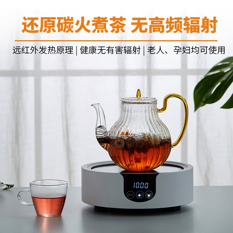 美斯尼智能电陶炉家用小型茶壶煮茶炉功夫茶具触控烧水茶器光波炉 - 图3