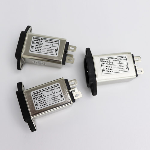 菲奥特IEC插座型电源滤波器220V EMI/EMC净化器抗干扰 FT110I-1A - 图1