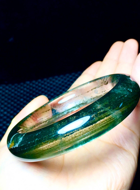 绿彩幽灵四季千层山手镯聚宝盆