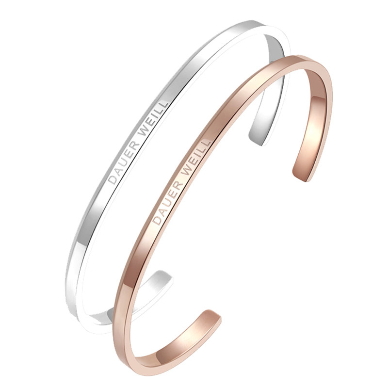 正品代购纯银dw玫瑰金手镯ck手环 DW旗 舰特价店手镯