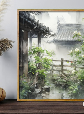梦回江南数字油画diy手工绘高级感丙烯画装饰画油彩画