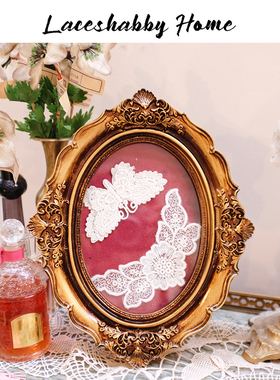 新款ins风法式浮雕蕾丝装饰画