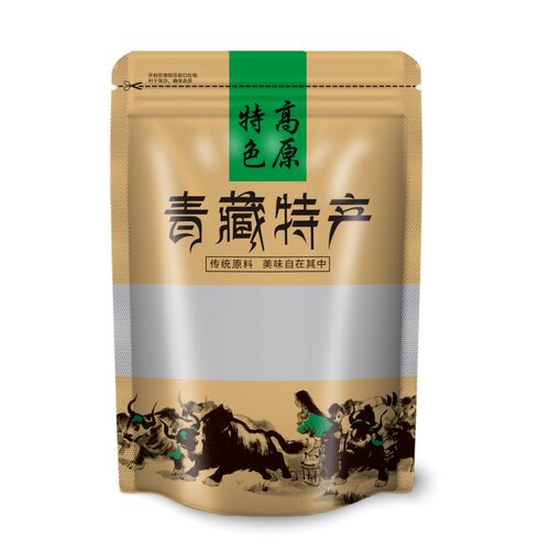 青藏特产袋子食品包装袋牛皮纸袋牦牛肉干土特产礼品袋自封袋定制 - 图0