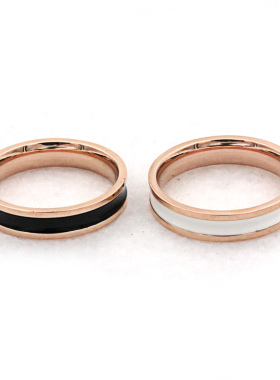 日韩风镀18k玫瑰金钛钢首饰品