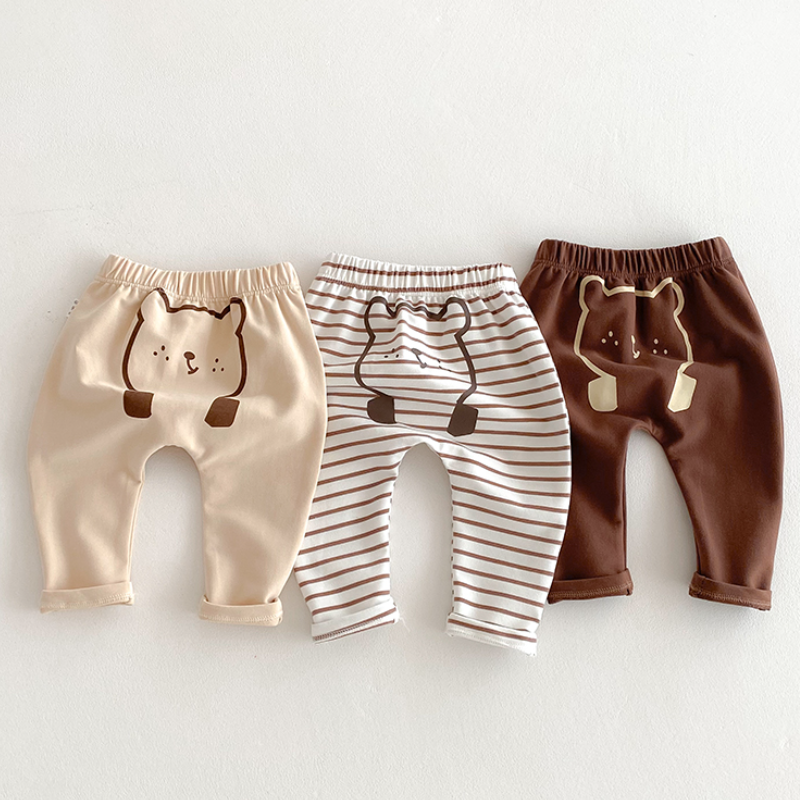婴儿裤子春秋装男女宝宝卡通小熊打底裤纯棉pp裤外穿儿童屁屁长裤,淘宝优惠券,粉丝福利购,淘宝优惠卷