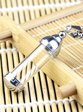 透明符管空心嘎乌盒吊坠可打开