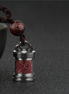 可打开男女吊坠项链钛钢