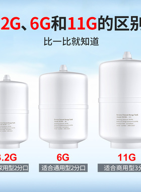 钻芯净水器压力桶3.2G家用直饮RO纯水机商用储水罐6G11G通用配件
