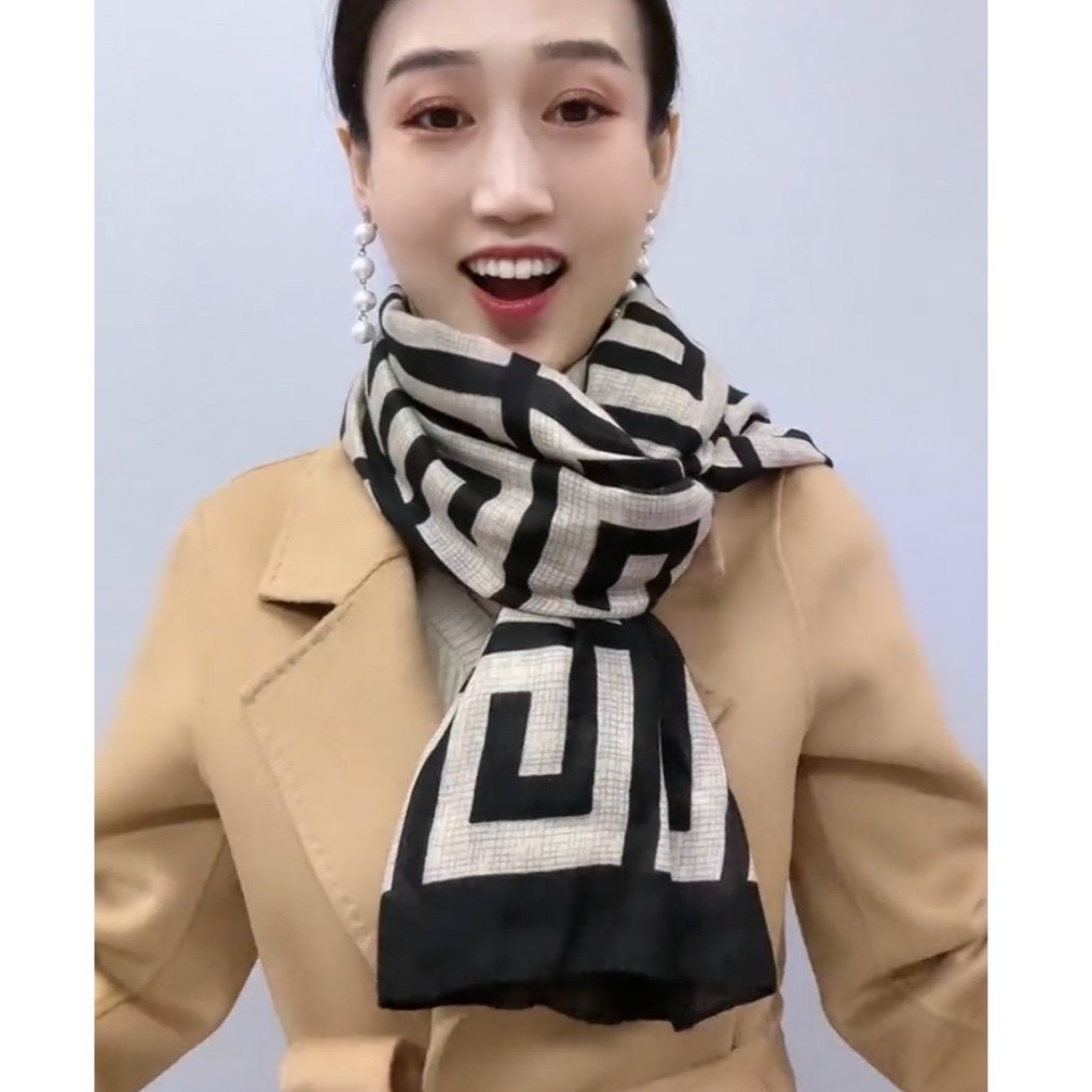 2025秋冬新款时尚百搭迷宫格长巾棉麻围巾女披肩保暖护颈椎围脖,淘宝优惠券,粉丝福利购,淘宝优惠卷