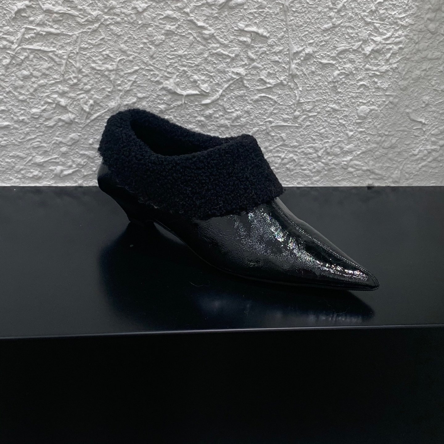 欧美风尖头拼色深口毛毛鞋女冬外穿2025年冬新款高级感一脚蹬瓢鞋,淘宝优惠券,粉丝福利购,淘宝优惠卷