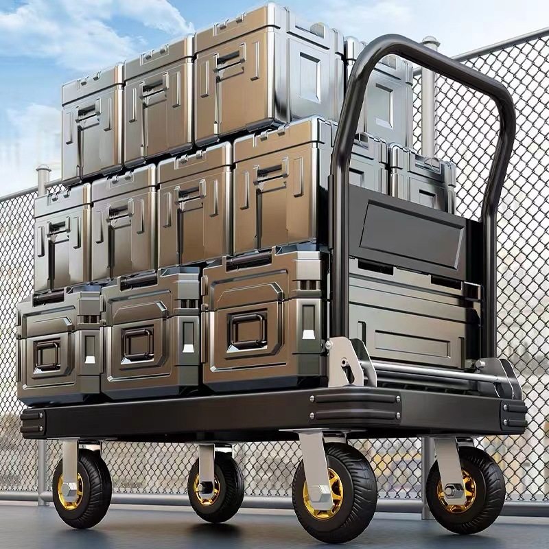 小推车拉货手推车搬运车平板车拖车折叠快递家用手拉车便携购物车,淘宝优惠券,粉丝福利购,淘宝优惠卷