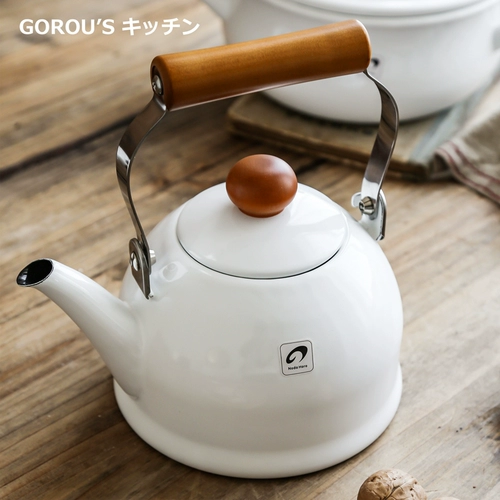 Goro SF Бесплатная доставка Япония импортированная эмалевая эмалевая горшка для молока один человек один человек, чтобы съесть лапшу с эмали