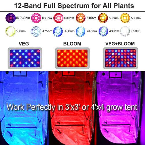 跨境货源新品全光谱蔬菜大棚多肉植物工厂植物补光灯 - 图0