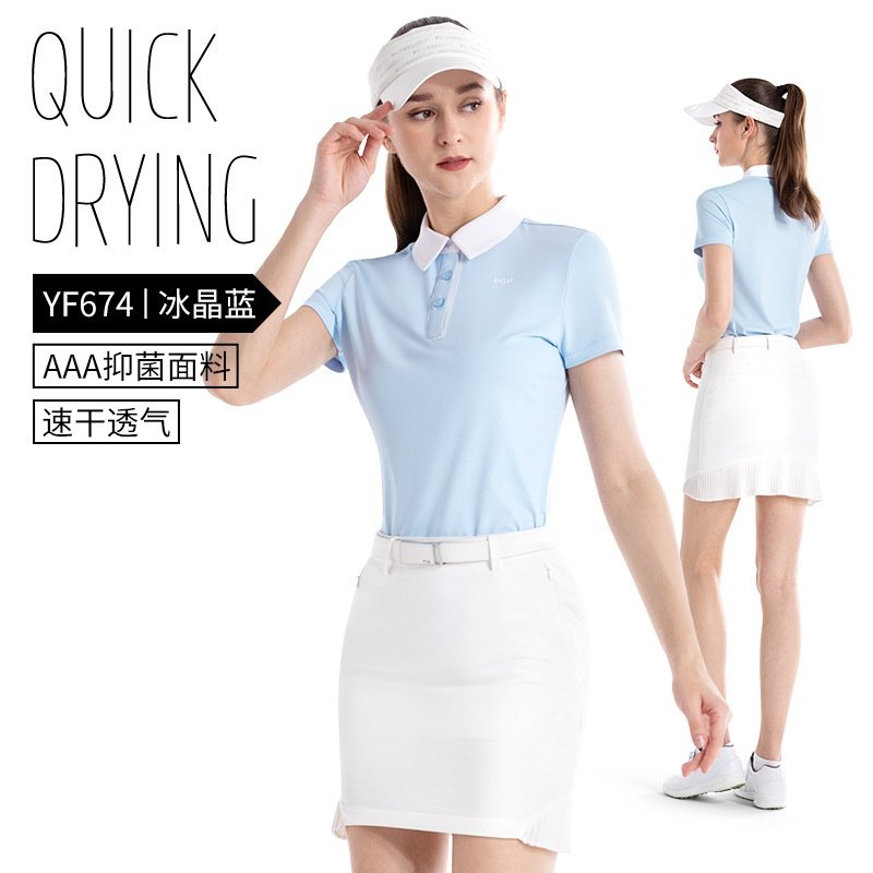 PGM高尔夫服装女装夏季短袖上衣透气显瘦T恤女士翻领POLO衫,淘宝优惠券,粉丝福利购,淘宝优惠卷