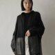 Ridangui brand spring 26 loose lapel splicing overlay see-through fine mesh fine-sleeved shirt 1.5W