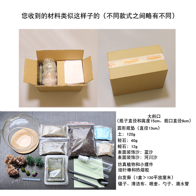 包邮纯苔藓微景观生态瓶创意diy组合盆栽新奇仿真植物礼物办公室-图1