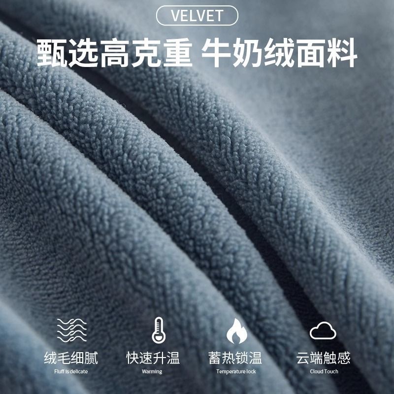 Double-sided milk velvet quilt winter quilt thickened warm plush quilt core winter dormitory single coral velvet quilt student