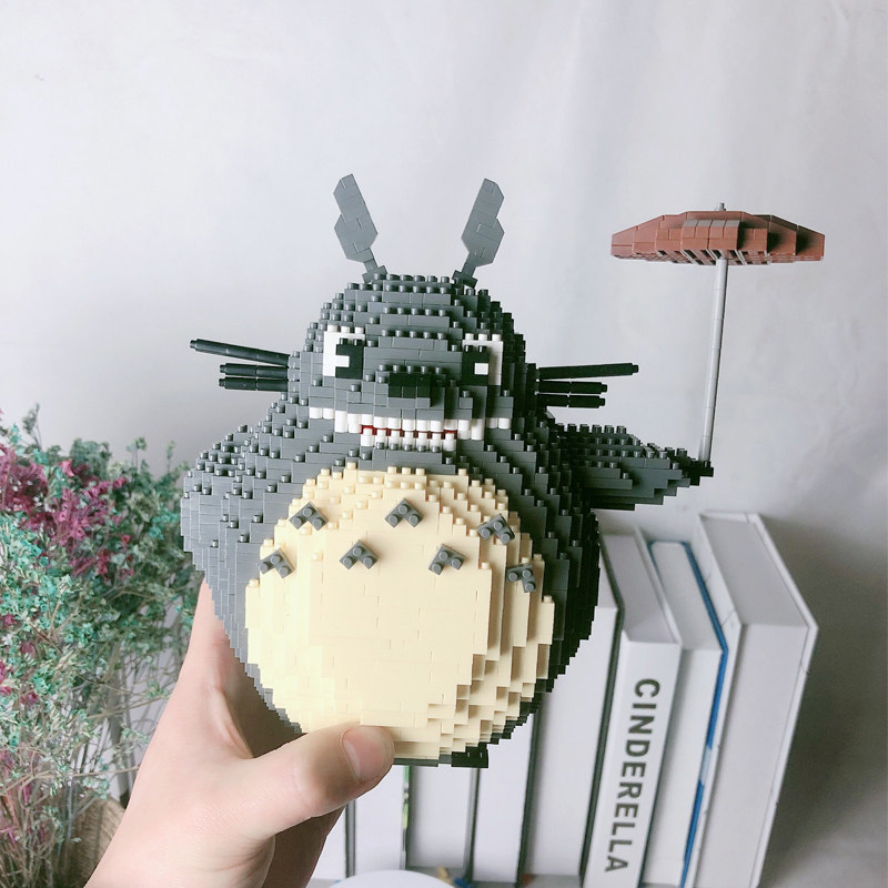 微型小颗粒积木大号龙猫迷你公仔成人儿童益智钻石拼装插创意玩具,淘宝优惠券,粉丝福利购,淘宝优惠卷