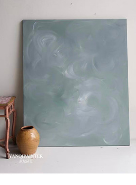 高级感侘寂风挂画抽象纯手绘油画