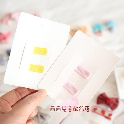 儿童发饰宝宝头饰品多彩小公主蝴蝶结全包布发卡鸭嘴夹边夹发夹子 - 图2