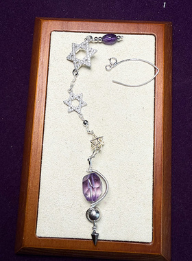 天然紫水晶天铁 两用款