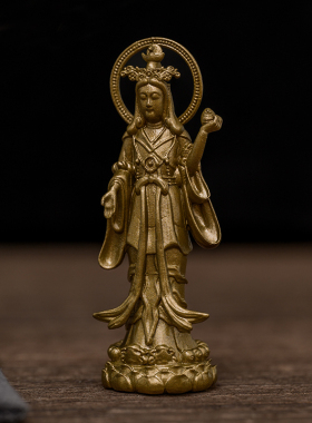 简修行黄铜吉祥天女佛像随身佛