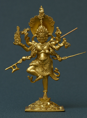 简修行秽迹金刚像佛像摆件纯黄铜像小随身佛禅意家居茶空间装饰品