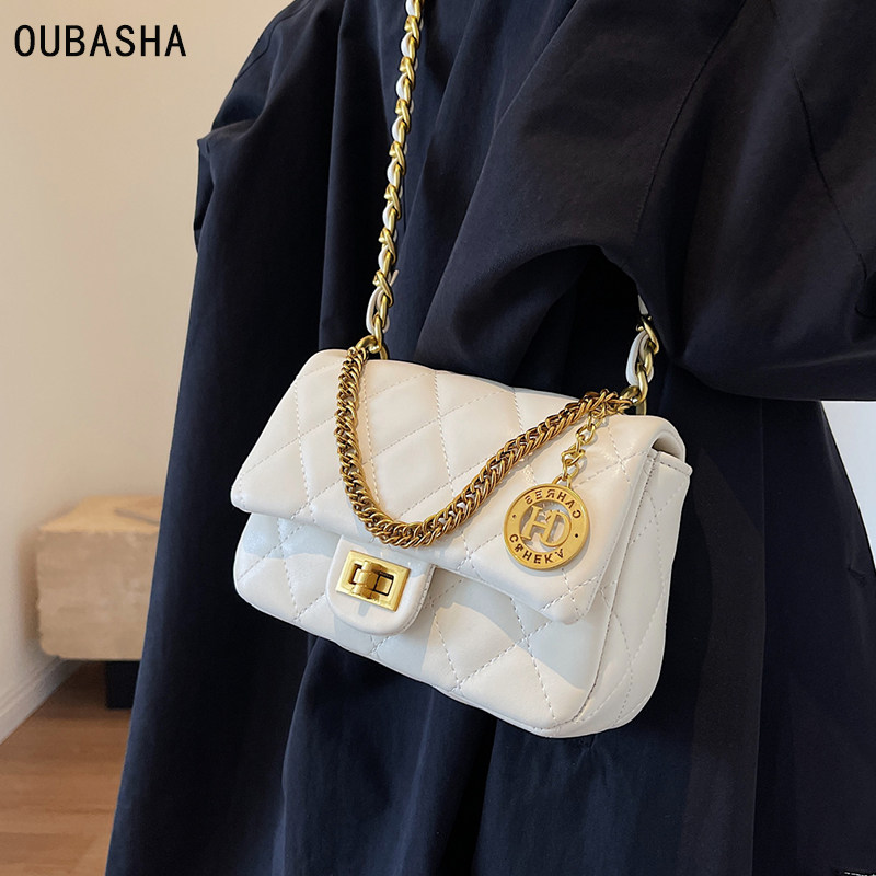 小香风包包女式2025新款高级感菱格链条包超火轻奢小众单肩斜挎包,淘宝优惠券,粉丝福利购,淘宝优惠卷