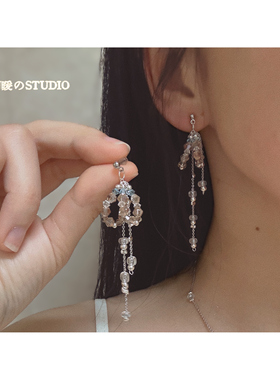 玻璃琉璃轻奢甜美文艺度假锁骨链