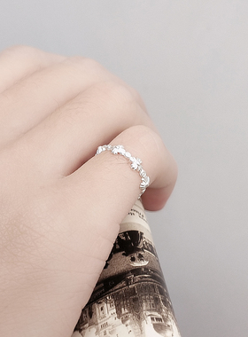 纯银时尚简约开口可调节指关节戒