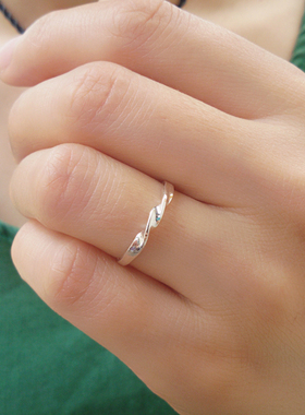 莫比乌斯s925纯银简约冷淡风戒指