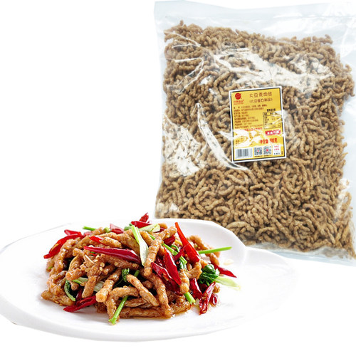 味媒花生蛋白素肉丝肉片肉碎肉丁小麦蛋白大豆蛋白零添加人造肉 - 图3
