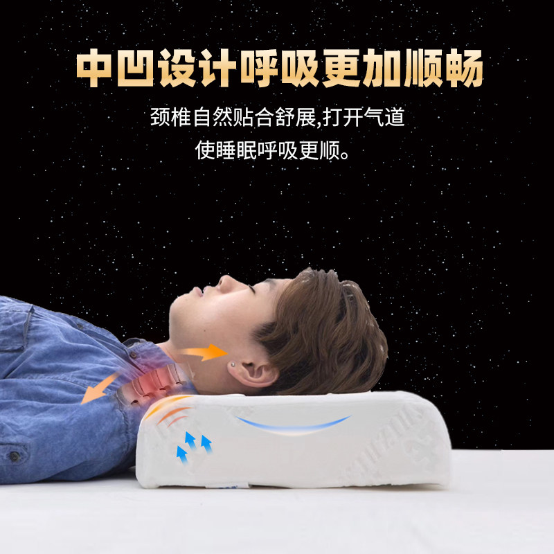 龙氏枕颈椎保健枕颈椎专用护颈枕亲水记忆棉睡觉助睡眠乳胶枕头,淘宝优惠券,粉丝福利购,淘宝优惠卷