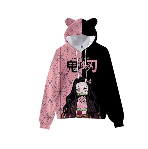 鬼之刃卫衣连帽祢豆子炭治郎蝴蝶忍义勇霞上衣秋冬动漫周边休闲 - 图3