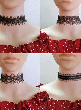 choker蕾丝花边项圈脖子饰品颈带