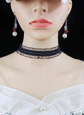 choker韩国项圈黑白颈链脖子饰品