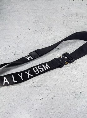 1017 ALYX 9SM 织带字母腰带欧美男女情侣款战术机能安全扣皮带潮