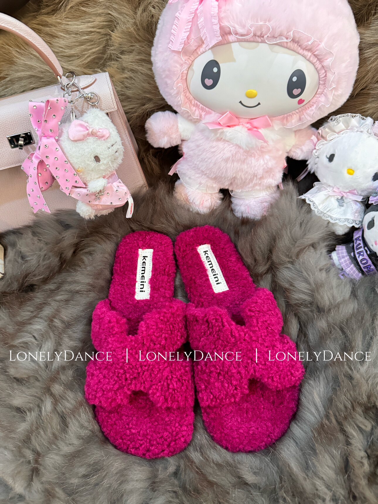 Lonelydance秋冬di一双H毛拖*显白轻奢风毛绒拖鞋可外穿百搭新款,淘宝优惠券,粉丝福利购,淘宝优惠卷