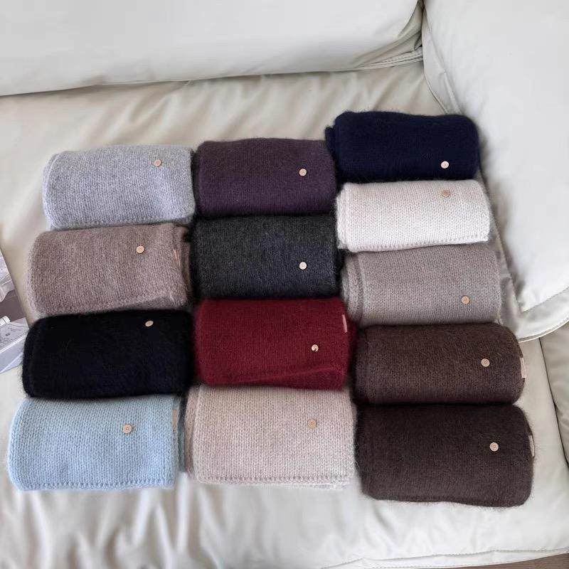 东大门新款高品质温柔紫色浣熊绒羊绒围巾高级感纯色百搭围脖披肩,淘宝优惠券,粉丝福利购,淘宝优惠卷