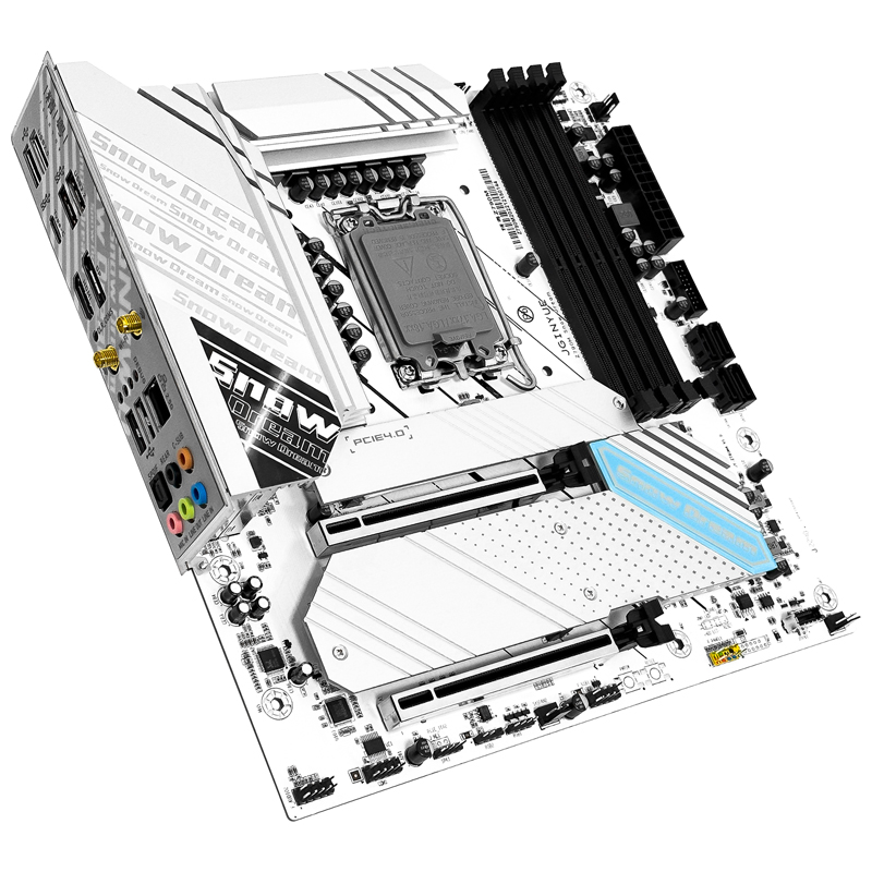 【正品】精粤Z790M Snow Dream白色主板RGB电脑1700针12代13代CPU - 图1