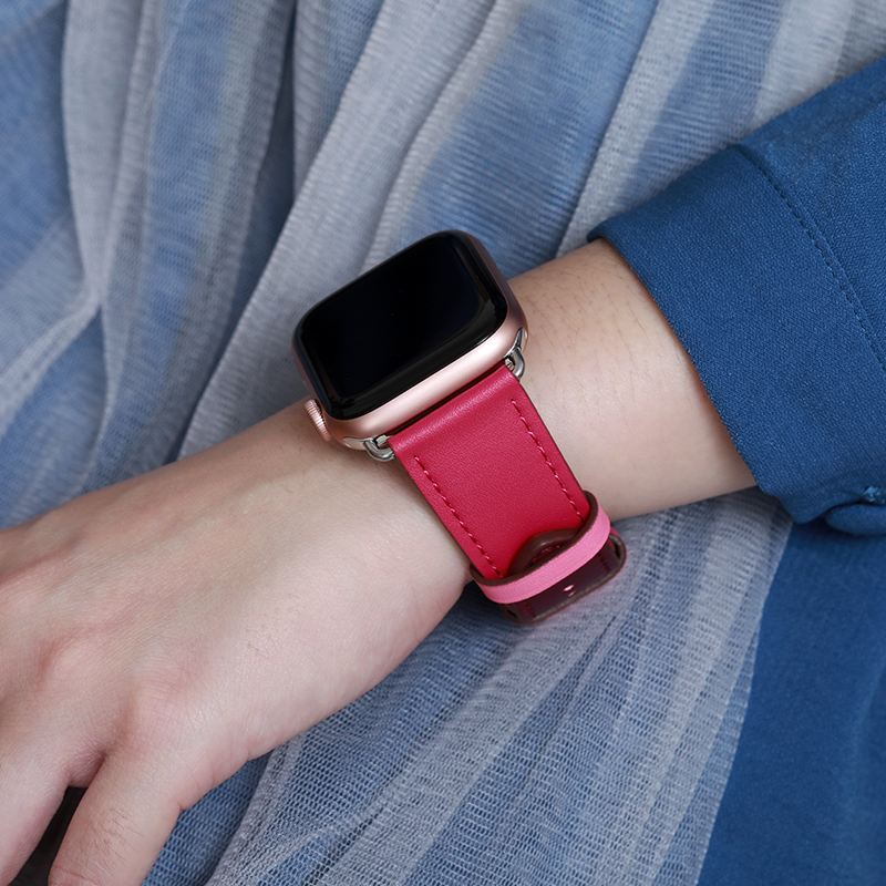 星图 单圈复古真皮表带苹果iwatch手表带apple watch1234567s8se代配件40/44mm 潮流个性蝴蝶扣高级ultra49