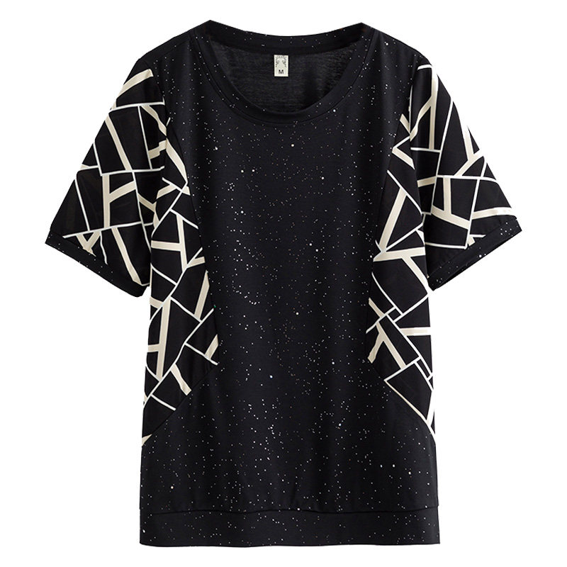 胖mm显瘦遮肉大码时尚韩版圆领撞色 云妃秀大码女装