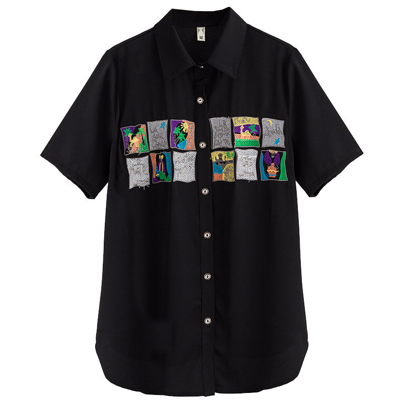 洋气韩版大码宽松显瘦胖mm遮肉上衣 云妃秀大码女装