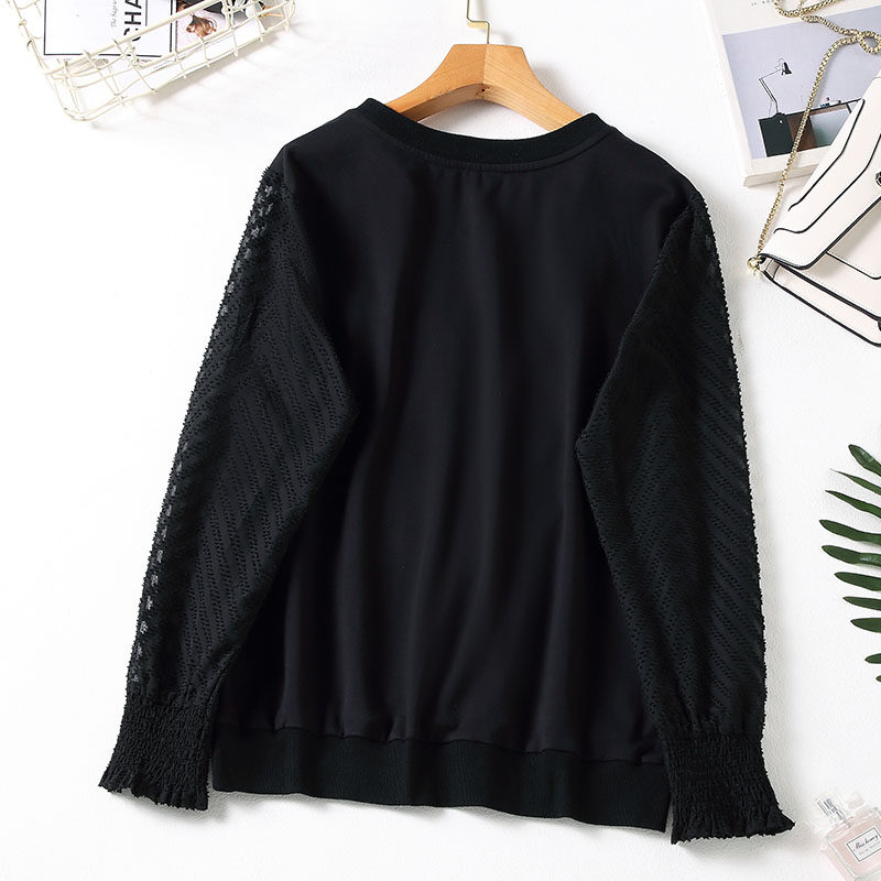 2020初秋新款宽松时尚百搭圆领卫衣 云妃秀大码女装