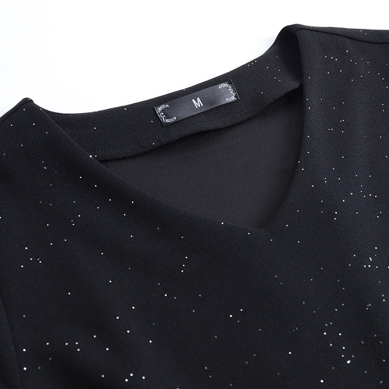 韩版大码女装连衣裙胖mm显瘦v领裙 云妃秀大码女装