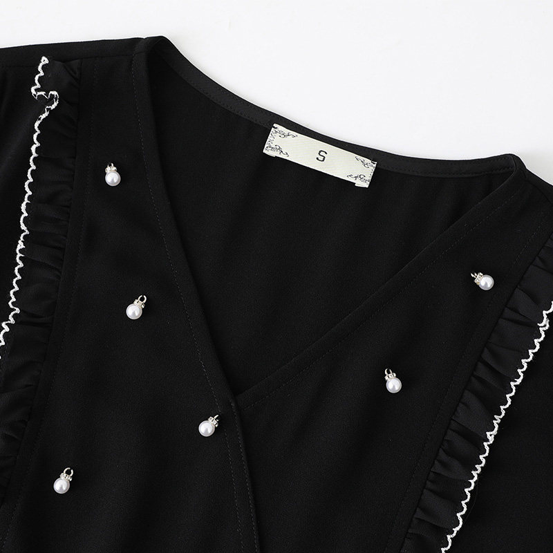 大码撞色v领韩版洋气胖mm潮连衣裙 云妃秀大码女装