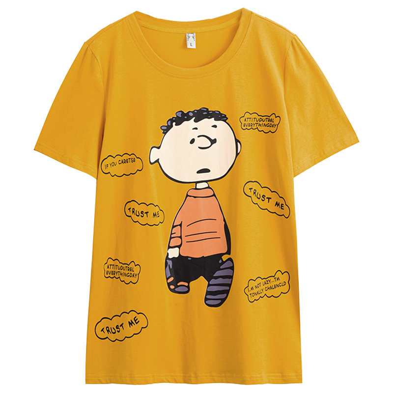 大码印花韩版宽松洋气胖妹妹潮上衣 云妃秀大码女装